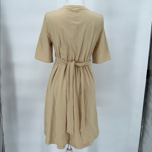 Lululemon Cotton Wrap-Front T-Shirt Dress Prosecco Pima Cotton - Picture 7 of 13